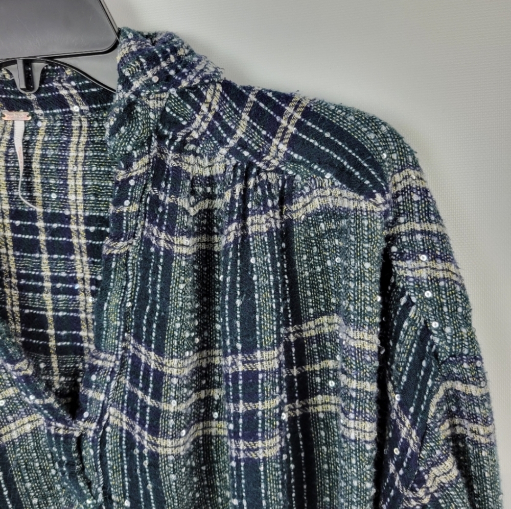Free People Fearless Love Oversized Shirt Top Sz S - Picture 10 of 10
